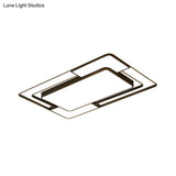 Modern Black Acrylic Ceiling Light Led Flush Mount - Warm/White/3 Color Living Room