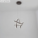 Modern Black Acrylic Led Pendant Light Fixture For Living Room Chandelier