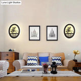 Modern Black Acrylic Wall Light For Living Room & Corridor - Natural View Sconce