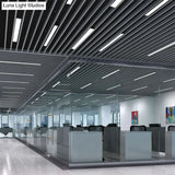 Modern Black Aluminum Office Ceiling Light - Rectangular Flush Mount Recessed Lighting