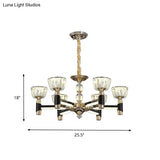Modern Black And Gold Led Chandelier - Elegant Suspension Light With Crystal Rectangle Design (6/8