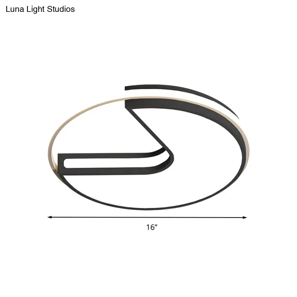 Modern Black And White Acrylic Led Ceiling Light For Hallway