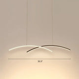 Modern Black And White Arc Ceiling Led Island Light For Living Room