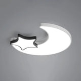 Modern Black And White Starry Led Ceiling Light With Acrylic Shade Black - White / 16’