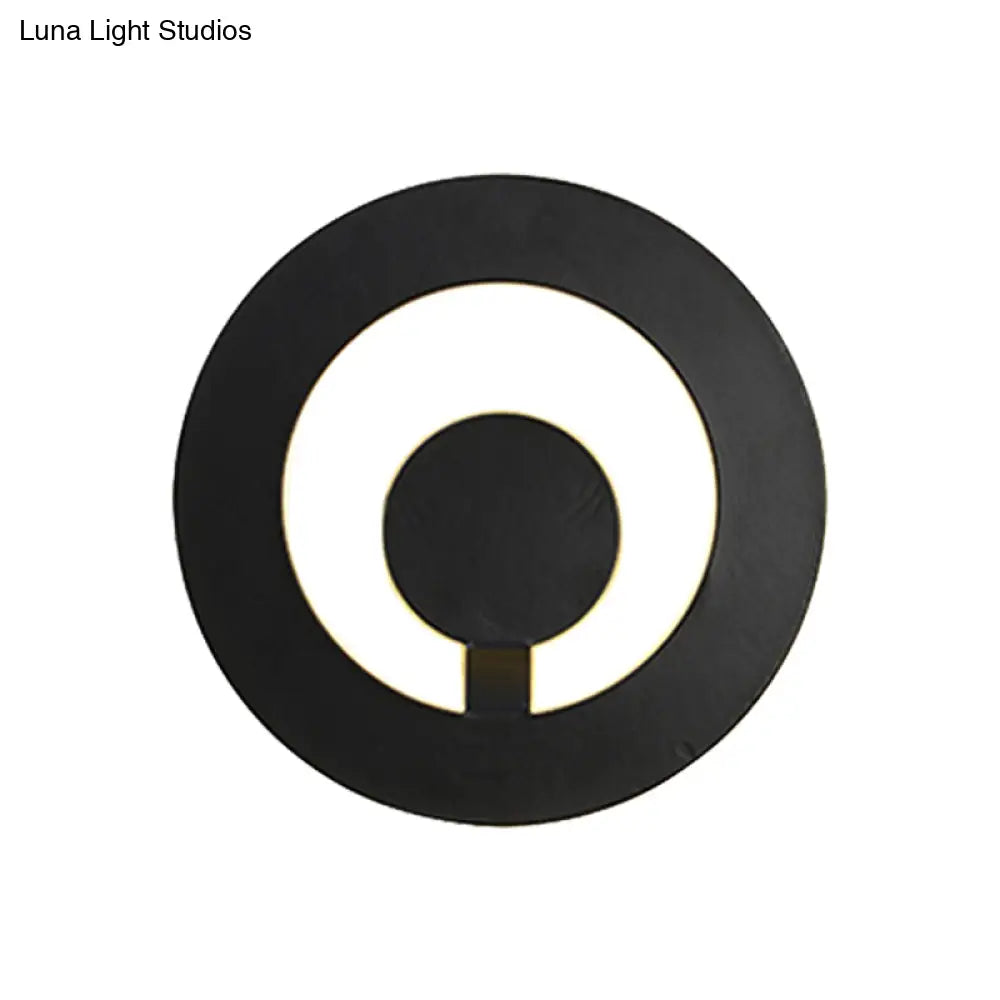 Modern Black And White Wall Sconce With Super Thin Design For Living Room Warm Light