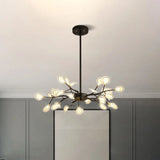 Modern Black Branching Chandelier With Metallic Multi-Light Suspension 30 /