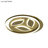Modern Black Circle Flush Mount Led Ceiling Lamp For Child’s Bedroom