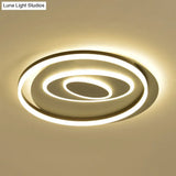 Modern Black Circle Flush Mount Led Ceiling Lamp For Child’s Bedroom