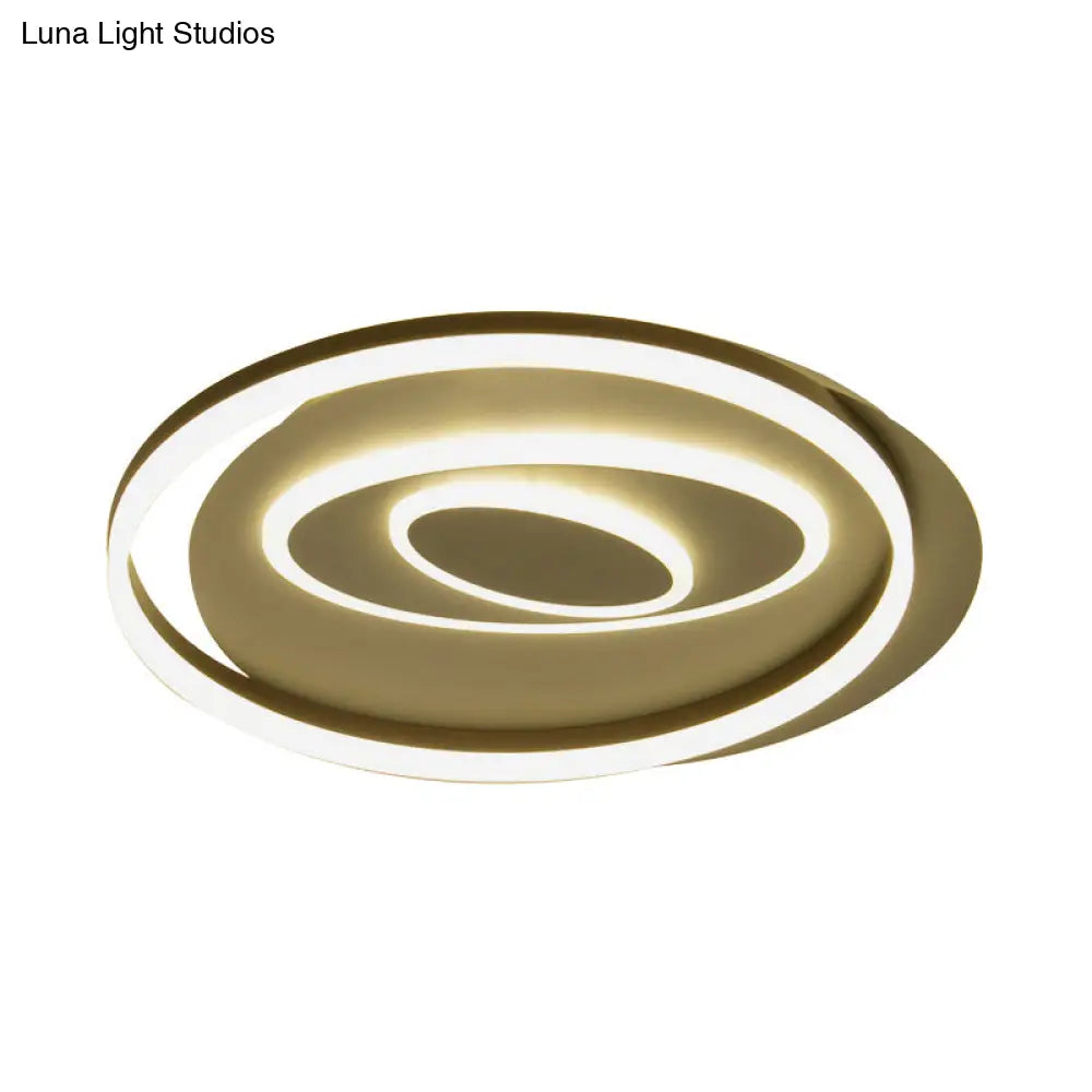 Modern Black Circle Flush Mount Led Ceiling Lamp For Child’s Bedroom