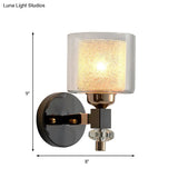 Modern Black Cylinder Wall Mount Sconce Lamp For Hallway