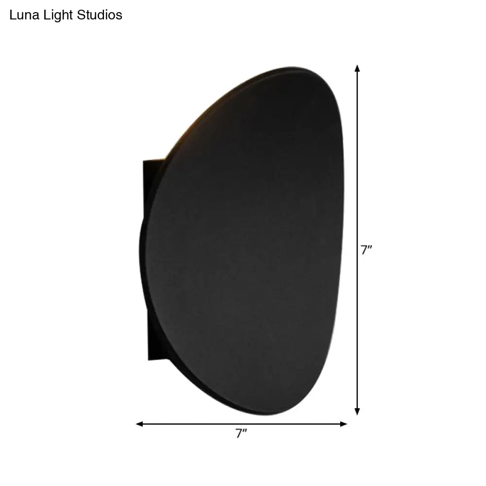 Modern Black Geometric Led Wall Lighting Fixture In Warm/White Light