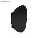 Modern Black Geometric Led Wall Lighting Fixture In Warm/White Light