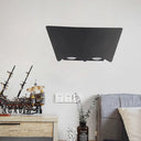 Modern Black Geometric Led Wall Sconce In Warm/White Light / White