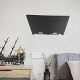 Modern Black Geometric Led Wall Sconce In Warm/White Light / White