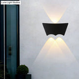 Modern Black Geometric Led Wall Sconce In Warm/White Light
