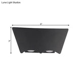 Modern Black Geometric Led Wall Sconce In Warm/White Light