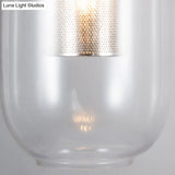 Modern Black Glass Wall Light Sconce - Single Pill Shape Design