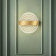 Modern Black/Gold Acrylic Circle Led Wall Sconce For Living Room Gold