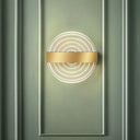 Modern Black/Gold Acrylic Circle Led Wall Sconce For Living Room Gold