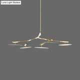 Modern Black/Gold Chandelier For Living Room - 5/9/11 Lights Disc Acrylic Shade
