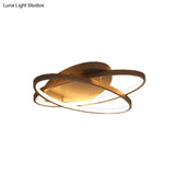 Modern Black & Gold Oval Led Ceiling Light - Perfect For Living Rooms