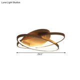 Modern Black & Gold Oval Led Ceiling Light - Perfect For Living Rooms