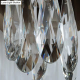 Modern Black K9 Crystal Teardrop Wall Lighting Fixture - 2 Lights Bedroom Mount
