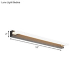 Modern Black Led Bathroom Vanity Light With Acrylic Shade - Warm/White