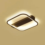 Modern Black Led Ceiling Fixture - 16.5/20.5 Minimalist Square Style Acrylic Flush Mount Lamp With 3