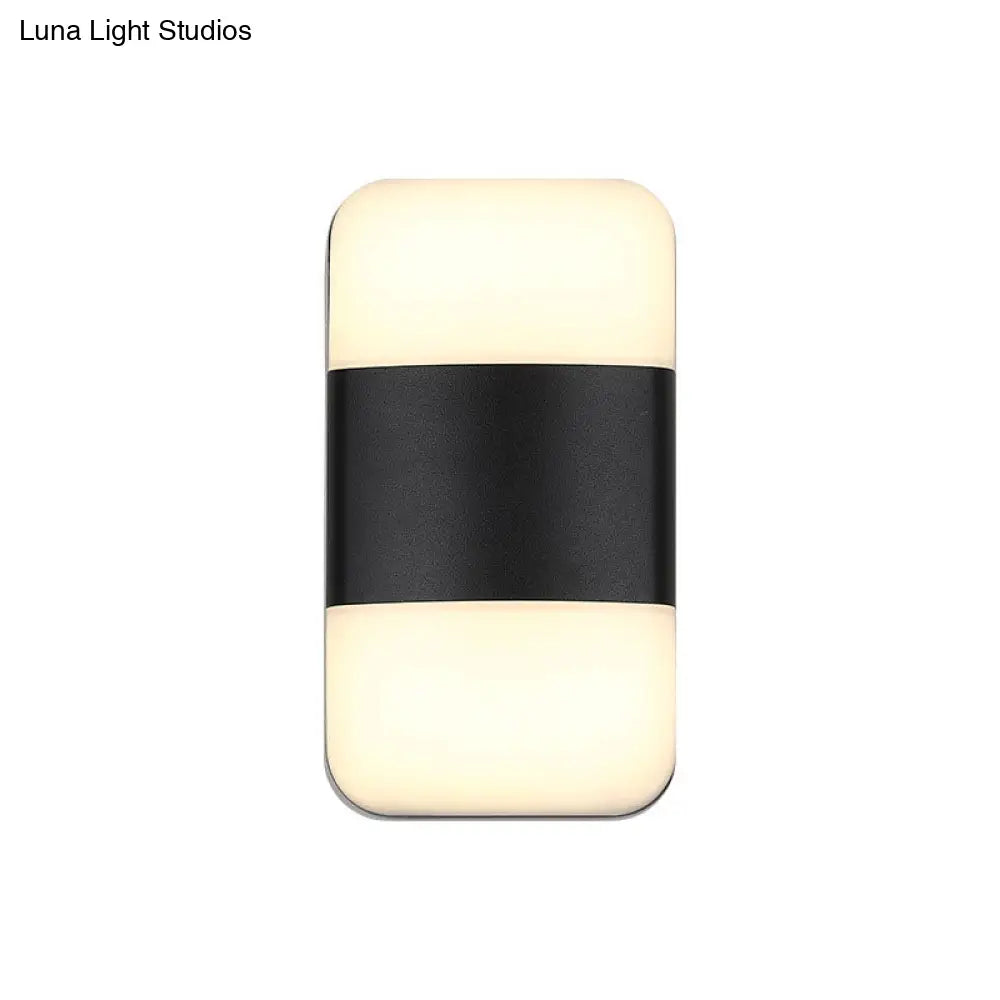 Modern Black Led Courtyard Wall Sconce Light Fixture