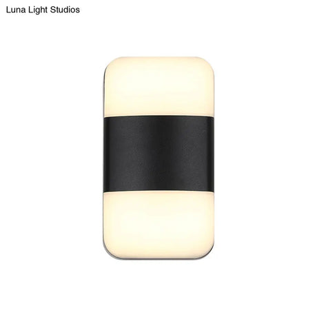 Modern Black Led Courtyard Wall Sconce Light Fixture