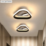 Modern Black Led Flush Mount Ceiling Light For Small Foyer Spaces