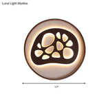 Modern Black Led Study Room Ceiling Light With Eye - Catching Acrylic Pattern