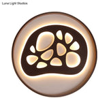 Modern Black Led Study Room Ceiling Light With Eye - Catching Acrylic Pattern
