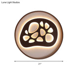 Modern Black Led Study Room Ceiling Light With Eye - Catching Acrylic Pattern