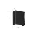 Modern Black Led Wall Light For Garden Scenery With Metal Shade / 4.5