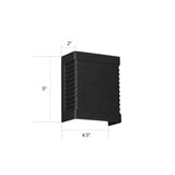 Modern Black Led Wall Light For Garden Scenery With Metal Shade / 4.5