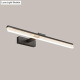 Modern Black Led Wall Light With Acrylic Shade - Streamlined Vanity Lighting In Warm/White