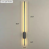 Modern Black Led Wall Sconce For Living Room - Stylish Metallic Fixture