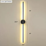 Modern Black Led Wall Sconce For Living Room - Stylish Metallic Fixture