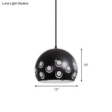 Modern Black Metal Pendant Ceiling Lamp With Minimalist Design