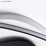 Modern Black Triangle Led Ceiling Light Fixture - Warm/White Acrylic Flush Mount Lighting