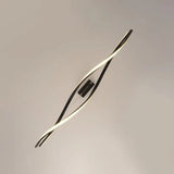 Modern Black Twist Led Pendant Light With Aluminum Chandelier Design - Perfect For Restaurants