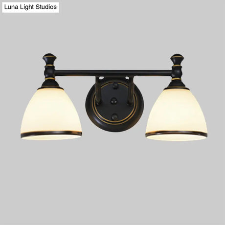 Modern Black Vanity Sconce - Elegant Shower Room Wall Lighting Solution