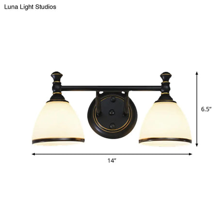 Modern Black Vanity Sconce - Elegant Shower Room Wall Lighting Solution