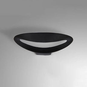 Modern Black/White Curved Shade Led Wall Sconce - Stylish Aluminum Lamp For Bedroom Black