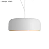 Modern Black/White Dome Hanging Ceiling Light Single Head Metal Pendant Fixture - 14/19/23.5 Wide