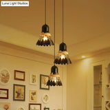 Modern Black/White Iron Dining Room Pendant Light With Rope And Round/Linear Canopy - Badminton