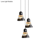 Modern Black/White Iron Dining Room Pendant Light With Rope And Round/Linear Canopy - Badminton