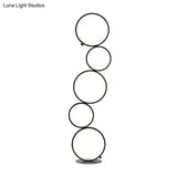Modern Black/White Led Bubble Floor Lamp With Adjustable Lighting Options